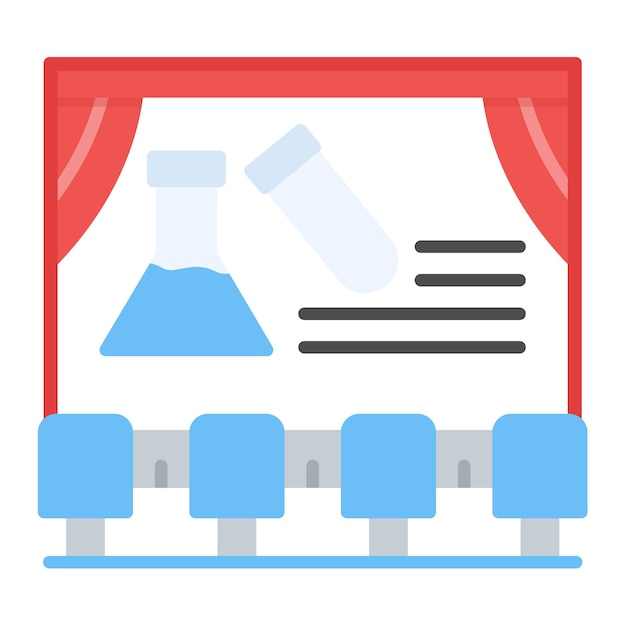 Vector ilustración vectorial de seminario de química