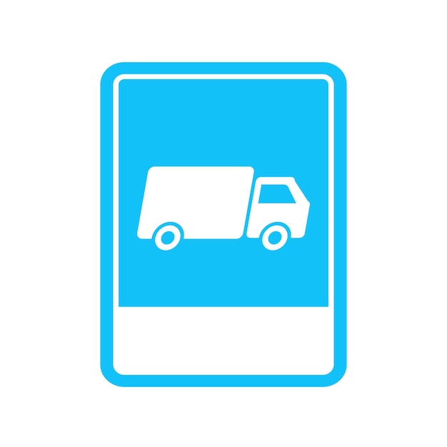 ilustración vectorial de señales de camiones, señales de estacionamiento de camiones.