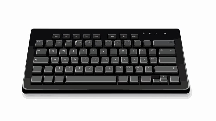 Vector ilustración vectorial sencilla del teclado de la computadora
