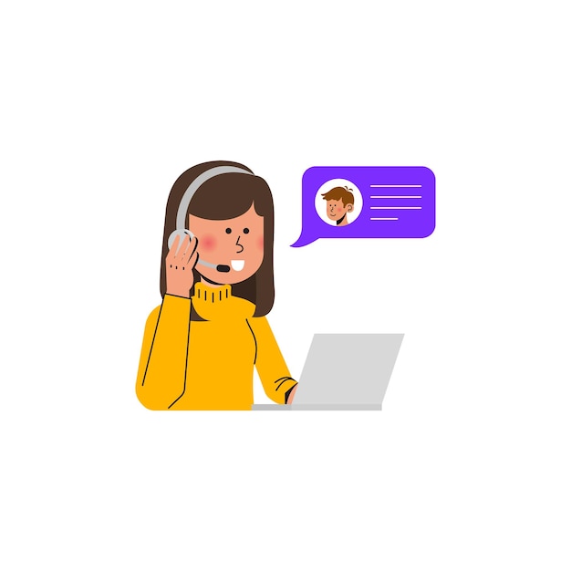 Ilustración vectorial del servicio al cliente