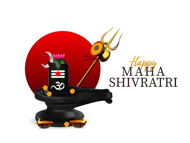Ilustración vectorial de shivji para feliz maha shivratri