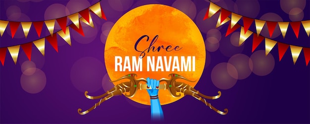 Vector ilustración vectorial de shree ram navami