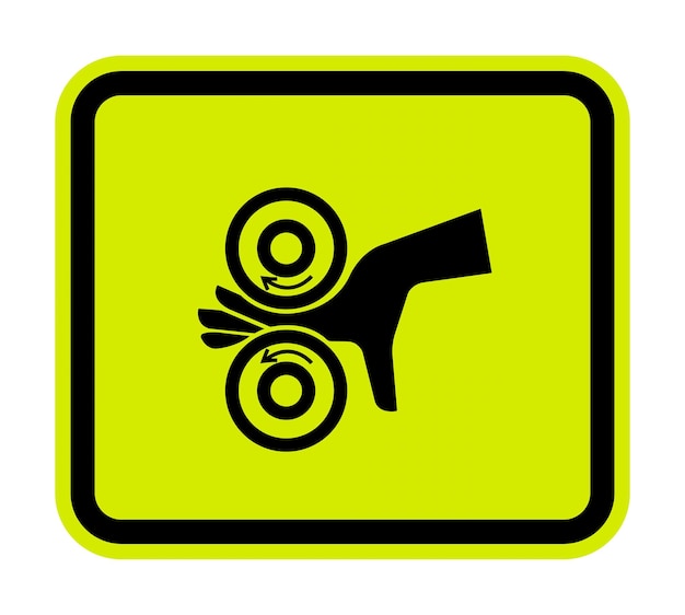 Ilustración vectorial de signo de la mano izquierda entrelazada aislada en etiqueta de fondo blanco EPS10