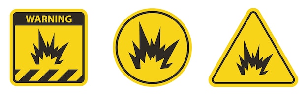 Ilustración vectorial del signo de peligro de arco flash aislado en etiqueta de fondo blanco EPS10