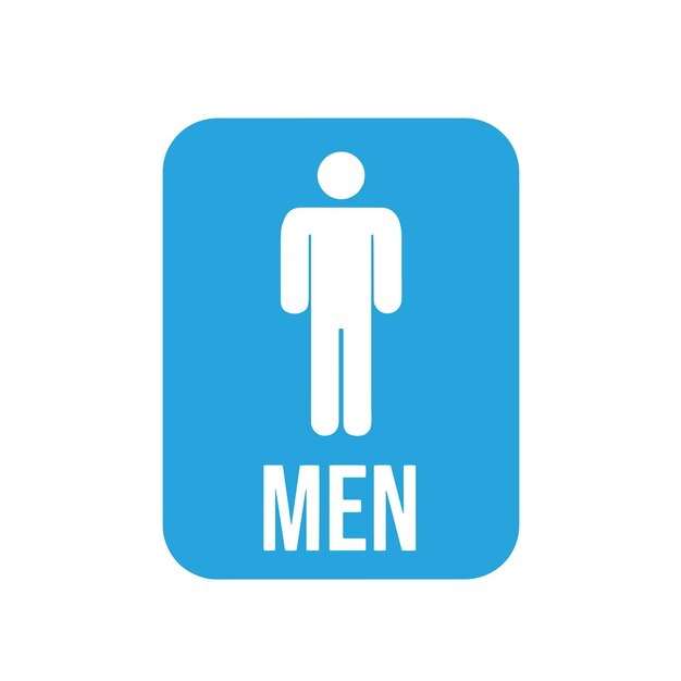 Ilustración vectorial de signos de baños de baño para hombres y mujeres