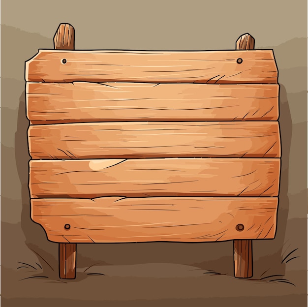 Ilustración vectorial de signos de madera