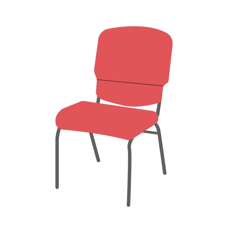 Ilustración vectorial de silla aislada moderna con un diseño minimalista elegante
