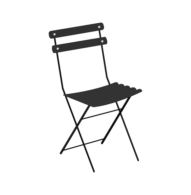 Ilustración vectorial de silla aislada moderna con un diseño minimalista elegante