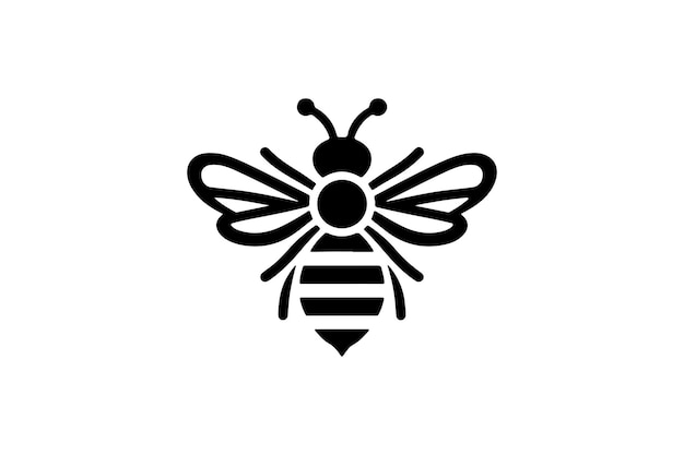 Ilustración vectorial de la silueta de una abeja