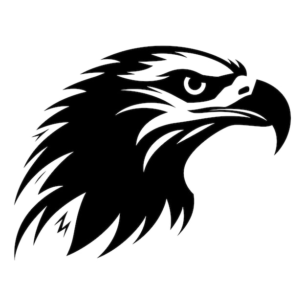 Ilustración vectorial de silueta de águila para camisetas y diseño gráfico
