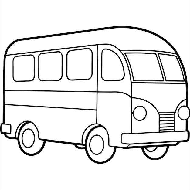 Ilustración vectorial de la silueta del autobús