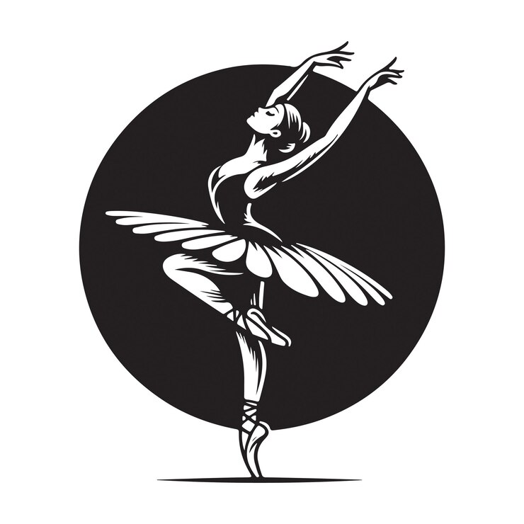 Ilustración vectorial de la silueta del ballet