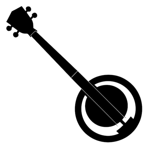Ilustración vectorial de la silueta de Banjo