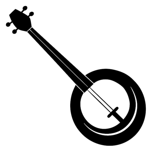 Ilustración vectorial de la silueta de Banjo