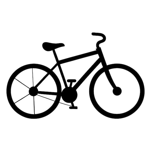 Ilustración vectorial de la silueta de una bicicleta