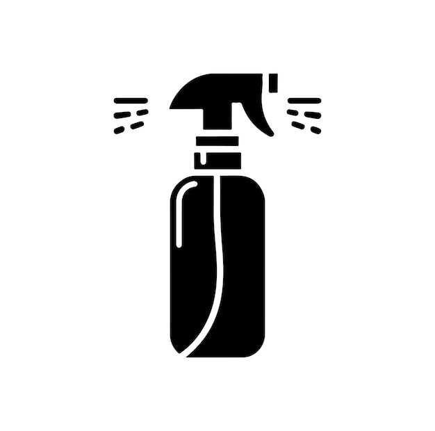 Ilustración vectorial de la silueta de la botella de pulverización
