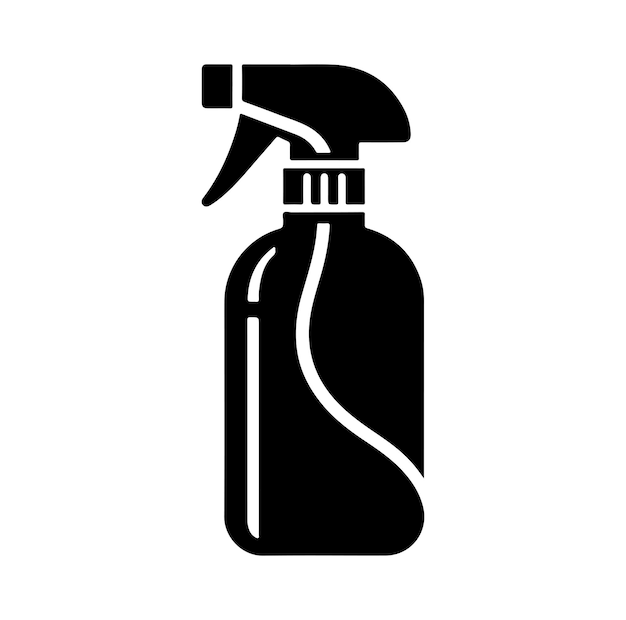 Ilustración vectorial de la silueta de la botella de pulverización