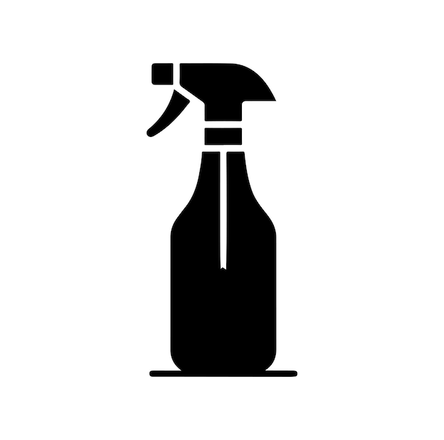 Ilustración vectorial de la silueta de la botella de pulverización