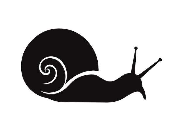 Ilustración vectorial de la silueta de un caracol