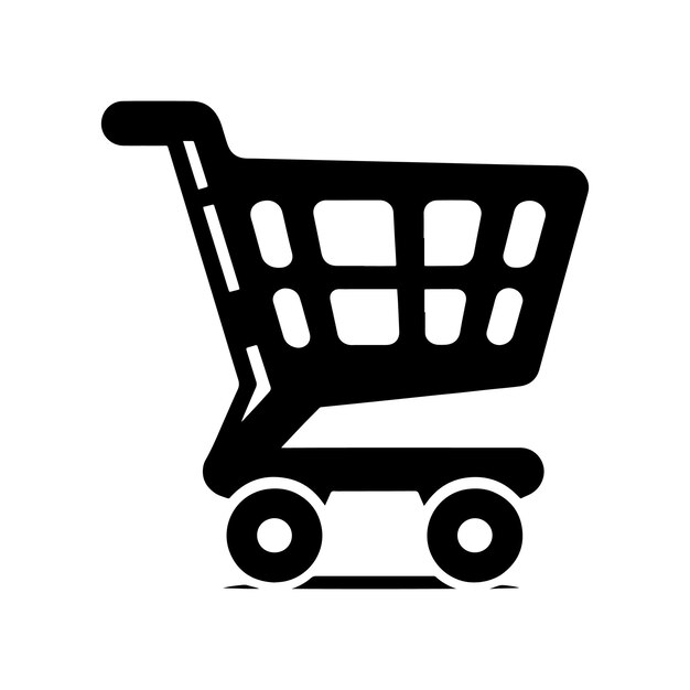 Ilustración vectorial de la silueta del carrito de compras