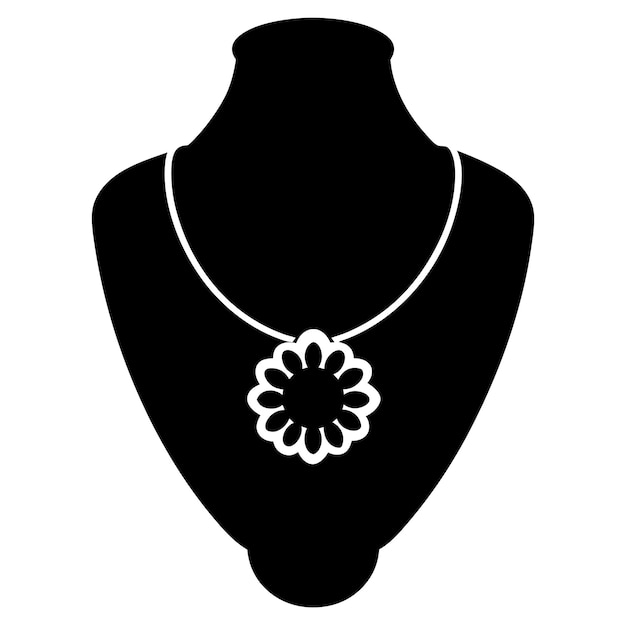 Ilustración vectorial de la silueta del collar