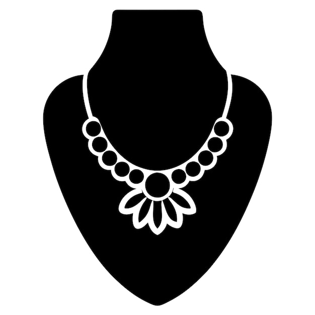 Ilustración vectorial de la silueta del collar