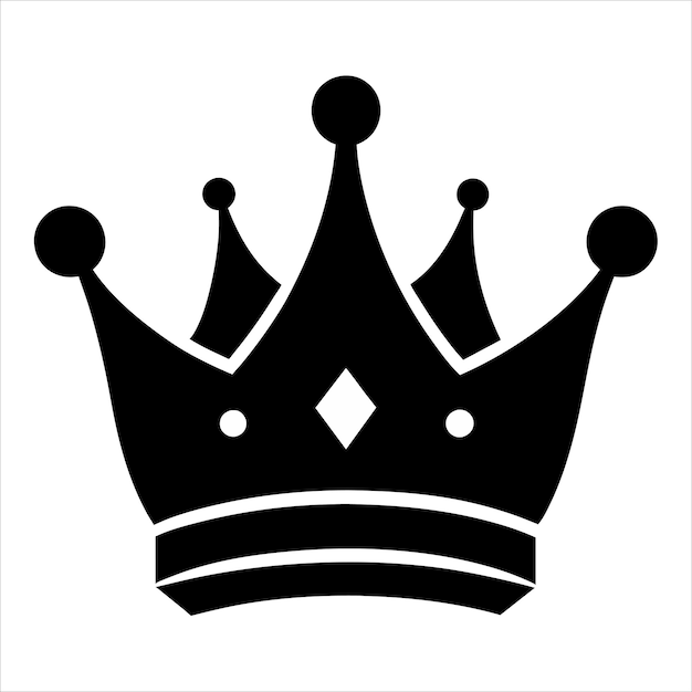 Ilustración vectorial de la silueta del conjunto de la corona