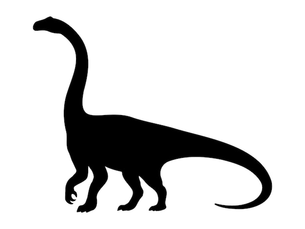 Ilustración vectorial de la silueta del dinosaurio Brachiosaurus