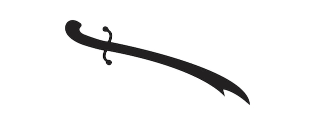 Ilustración vectorial de la silueta de la espada