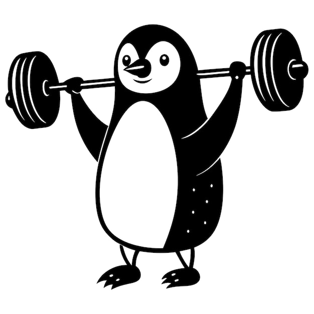 Ilustración vectorial de silueta de fitness animal en fondo blanco