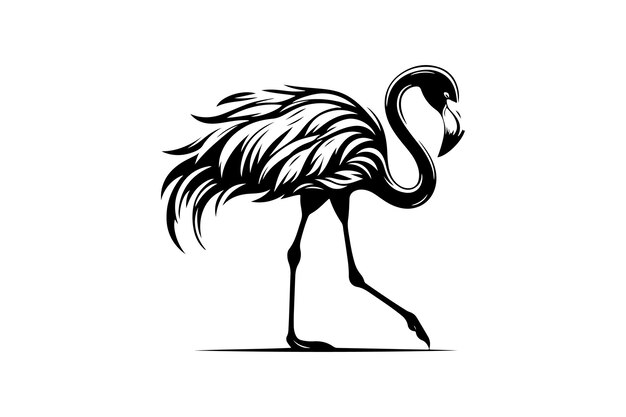 Ilustración vectorial de la silueta del flamenco
