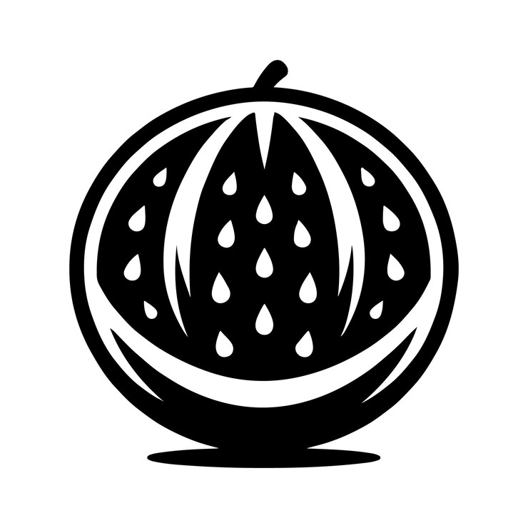 Vector ilustración vectorial de la silueta de las frutas de la sandía