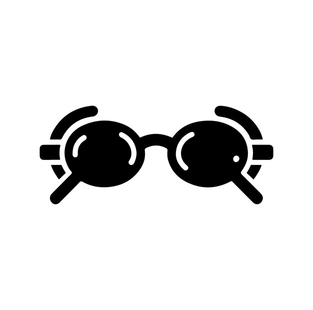 Ilustración vectorial de la silueta de las gafas de natación