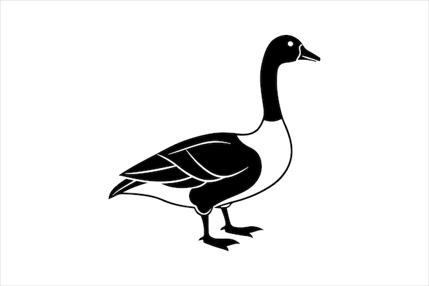 Ilustración vectorial de la silueta del ganso