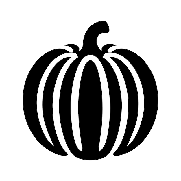 Ilustración vectorial de la silueta de un garabato de calabaza