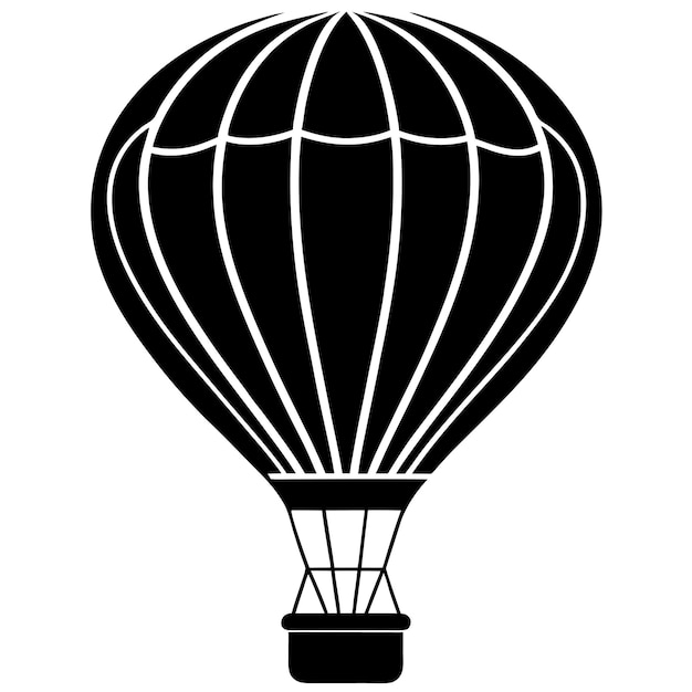 Ilustración vectorial de la silueta de un globo de aire caliente