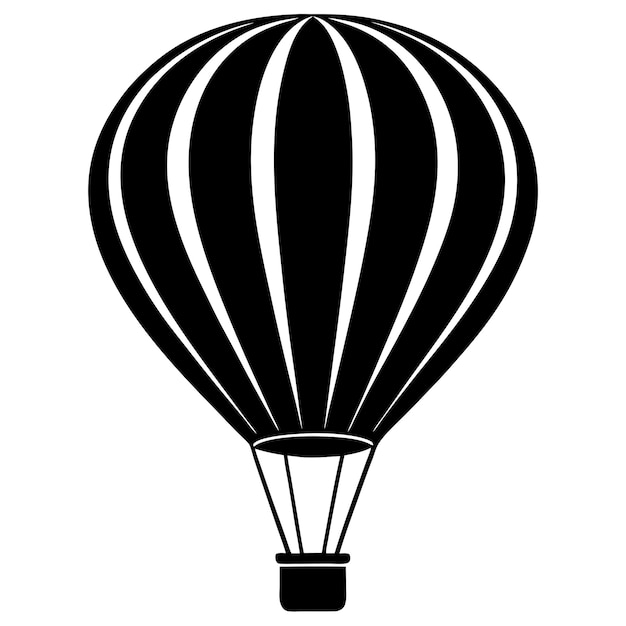 Ilustración vectorial de la silueta de un globo de aire caliente