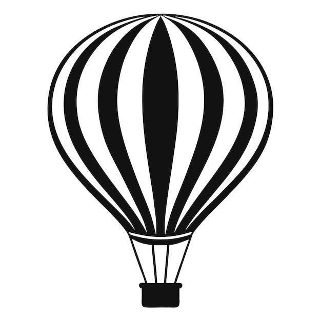 Ilustración vectorial de la silueta de un globo de aire caliente
