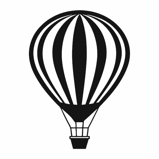 Ilustración vectorial de la silueta de un globo de aire caliente