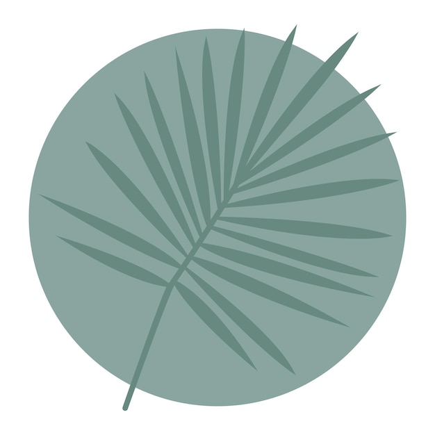 Ilustración vectorial de la silueta de una hoja de palma