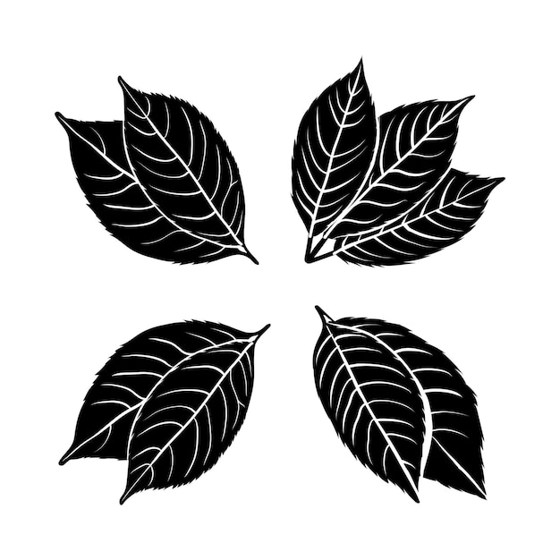 Ilustración vectorial de la silueta de la hoja