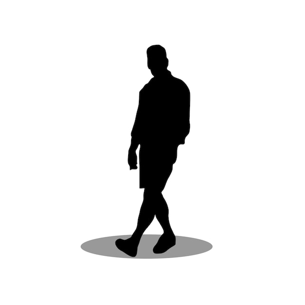 Ilustración vectorial de la silueta de los hombres
