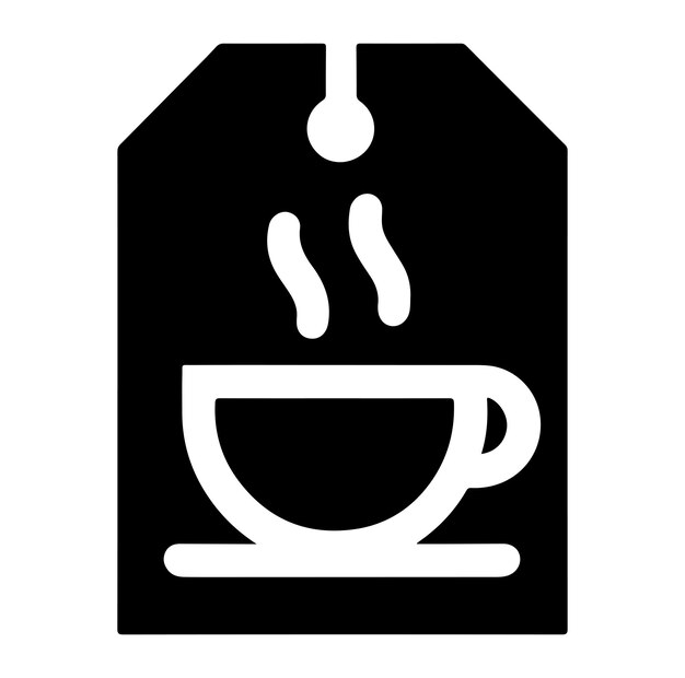 Ilustración vectorial de la silueta del icono de la bolsa de té