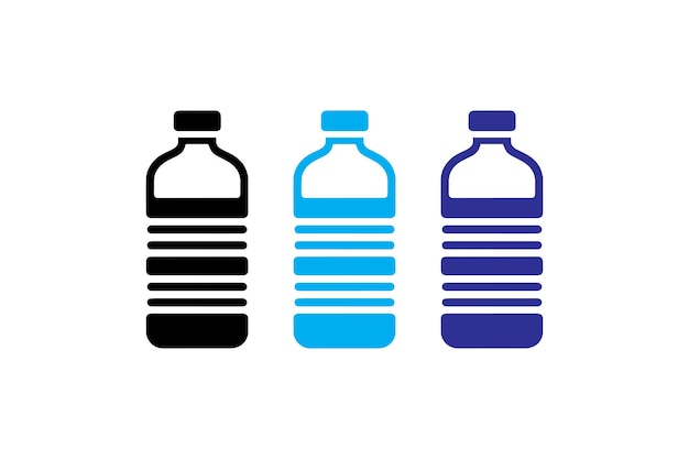 Ilustración vectorial de la silueta del icono de la botella de agua