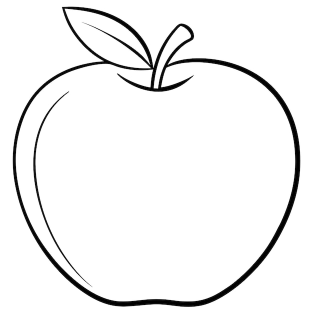 Ilustración vectorial de la silueta del logotipo de Apple sobre un fondo blanco