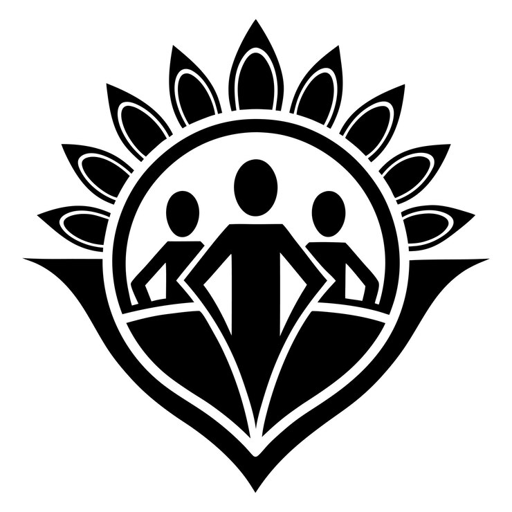 Ilustración vectorial de la silueta del logotipo de las personas