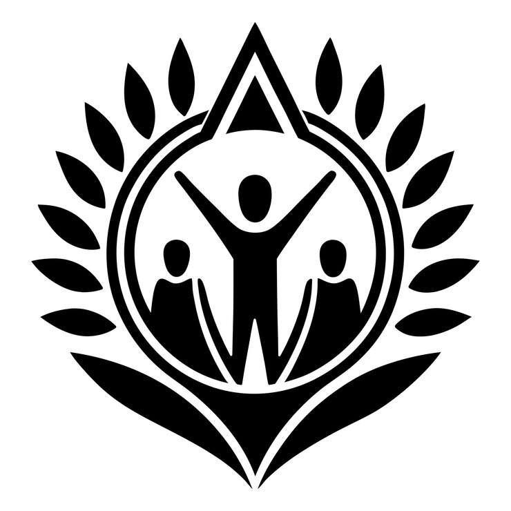 Ilustración vectorial de la silueta del logotipo de las personas