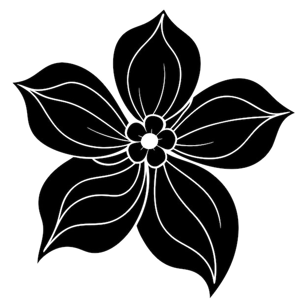 Ilustración vectorial de silueta de madera de perro Diseño floral elegante