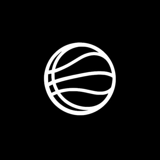 Vector ilustración vectorial de la silueta minimalista y simple del baloncesto