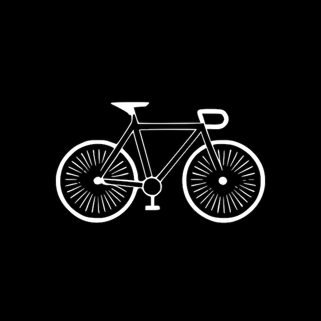 Vector ilustración vectorial de la silueta minimalista y simple de la bicicleta